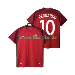 BERNARDO 10 Retro 2016 Trikot Portugal Herren Heimausrüstung Kurzarm