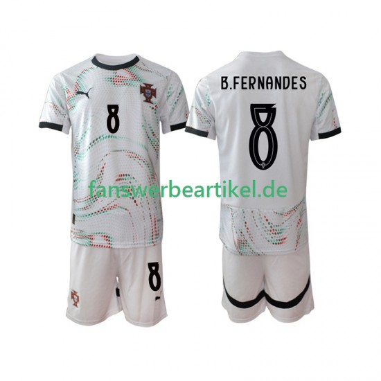Bruno Fernandes 8 Trikot Portugal Kinder Auswärtsausrüstung 2025-2026 Kurzarm