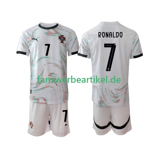 Cristiano Ronaldo 7 Trikot Portugal Kinder Auswärtsausrüstung 2025 Kurzarm