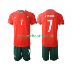 Cristiano Ronaldo 7 Trikot Portugal Kinder Heimausrüstung 2025 Kurzarm