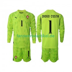 Diogo Costa 1 Torwart Trikot Portugal Kinder Heimausrüstung 2025 Langarm