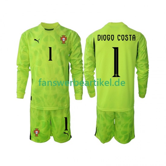 Diogo Costa 1 Torwart Trikot Portugal Kinder Heimausrüstung 2025 Langarm