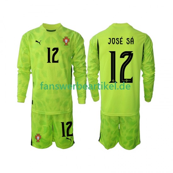 Jose Sa 12 Torwart Trikot Portugal Kinder Heimausrüstung 2025 Langarm