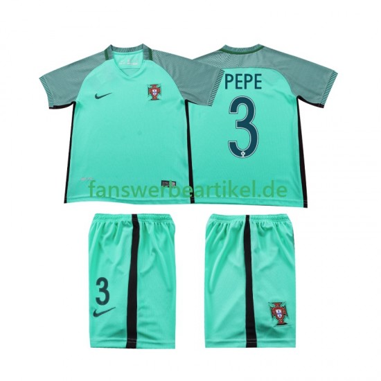 PEPE 3 Retro 2016 Trikot Portugal Kinder Auswärtsausrüstung Kurzarm