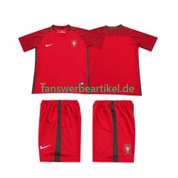 Retro 2016 Trikot Portugal Kinder Heimausrüstung Kurzarm