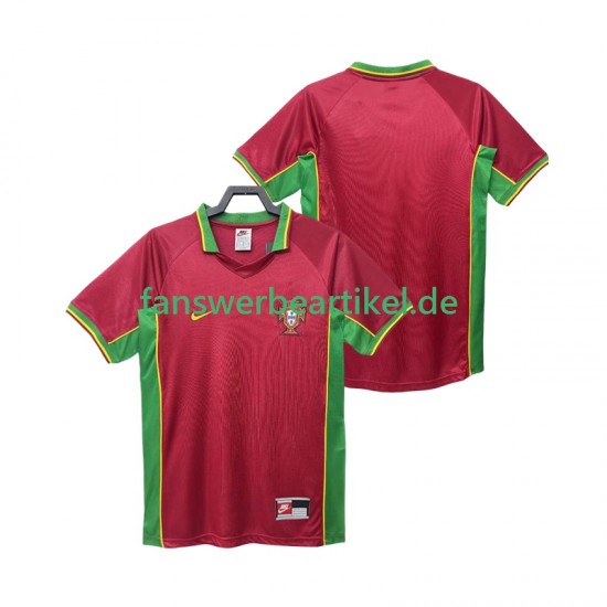 Retro 1998 Trikot Portugal Herren Heimausrüstung Kurzarm