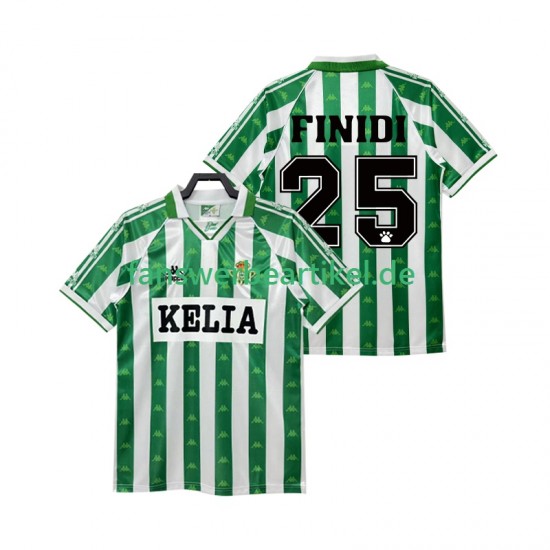 FINIDI 25 Retro 1995 1996 Trikot Real Betis Herren Heimausrüstung Kurzarm