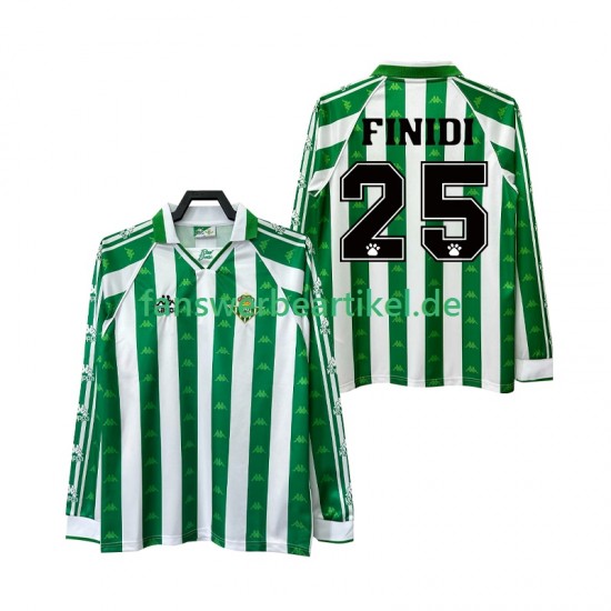 FINIDI 25 Retro 1996 1997 Trikot Real Betis Herren Heimausrüstung Langarm