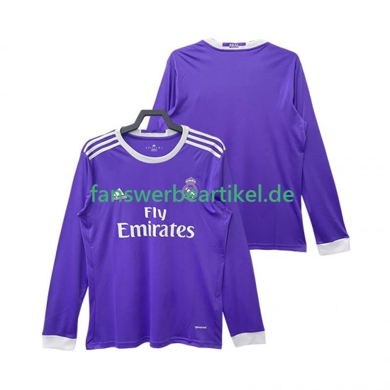 Retro 2016 2017 Trikot Real Madrid Herren Auswärtsausrüstung Langarm