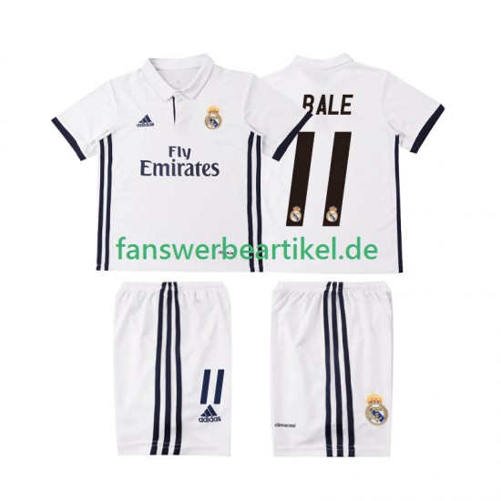 BALE 11 Retro 2016 2017 Trikot Real Madrid Kinder Heimausrüstung Kurzarm