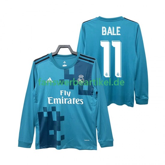 BALE 11 Retro 2017 2018 Trikot Real Madrid Herren Ausweich ausrüstung Langarm