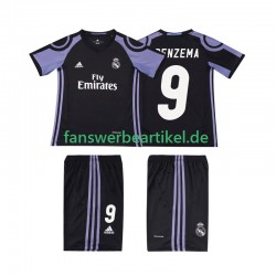 BENZEMA 9 Retro 2016 2017 Trikot Real Madrid Kinder Ausweich ausrüstung Kurzarm