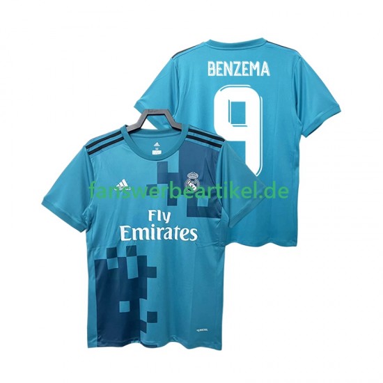 BENZEMA 9 Retro 2017 2018 Trikot Real Madrid Herren Ausweich ausrüstung Kurzarm