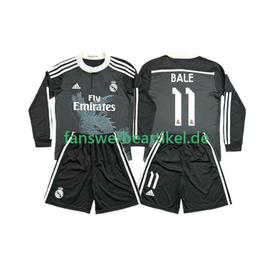 Bale 11 Retro 2014 2015 Trikot Real Madrid Kinder Ausweich ausrüstung Langarm