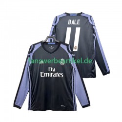 Bale 11 Retro 2016 2017 Trikot Real Madrid Herren Ausweich ausrüstung Langarm