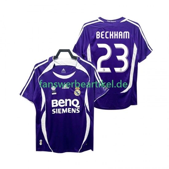 Beckham 23 Retro 2007 Trikot Real Madrid Herren Auswärtsausrüstung 2006 Kurzarm
