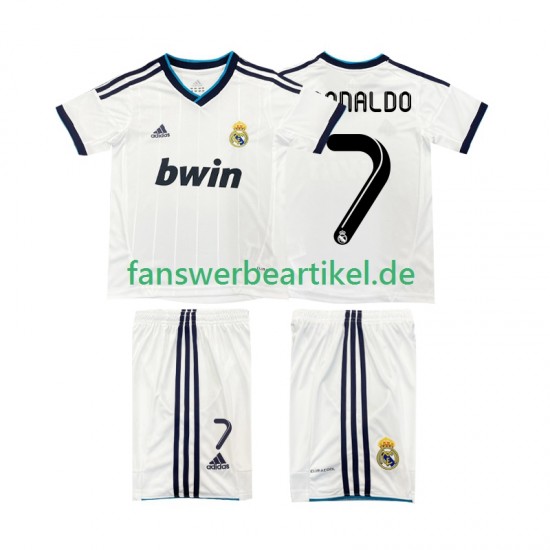 Cristiano Ronaldo 7 Retro 2012 2013 Trikot Real Madrid Kinder Heimausrüstung Kurzarm