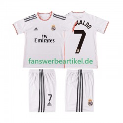 Cristiano Ronaldo 7 Retro 2013 2014 Trikot Real Madrid Kinder Heimausrüstung Kurzarm