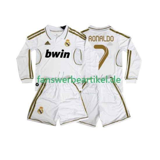 Cristiano Ronaldo 7 Retro 2012 Trikot Real Madrid Kinder Heimausrüstung 2011 Langarm