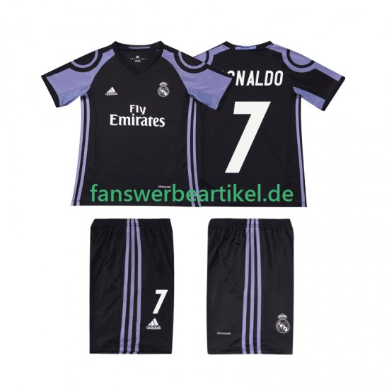 Cristiano Ronaldo 7 Retro 2016 2017 Trikot Real Madrid Kinder Ausweich ausrüstung Kurzarm