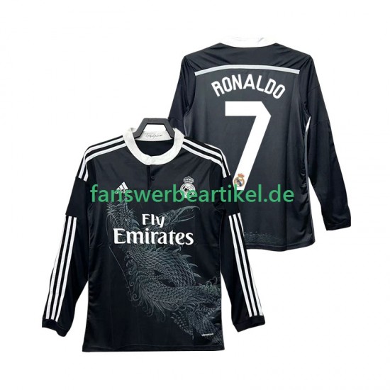 Cristiano Ronaldo 7 Retro 2014 2015 Trikot Real Madrid Herren Ausweich ausrüstung Langarm