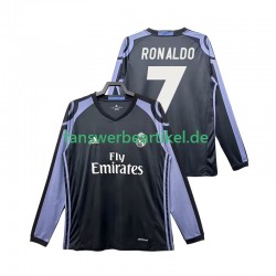 Cristiano Ronaldo 7 Retro 2016 2017 Trikot Real Madrid Herren Ausweich ausrüstung Langarm