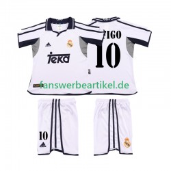 FIGO 10 Retro 2001 2002 Trikot Real Madrid Kinder Heimausrüstung Kurzarm