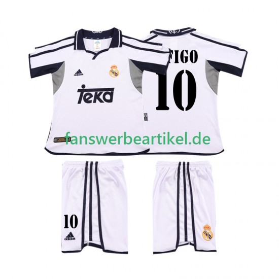 FIGO 10 Retro 2001 2002 Trikot Real Madrid Kinder Heimausrüstung Kurzarm