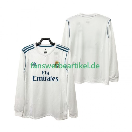 Retro 2017 2018 Trikot Real Madrid Herren Heimausrüstung Langarm
