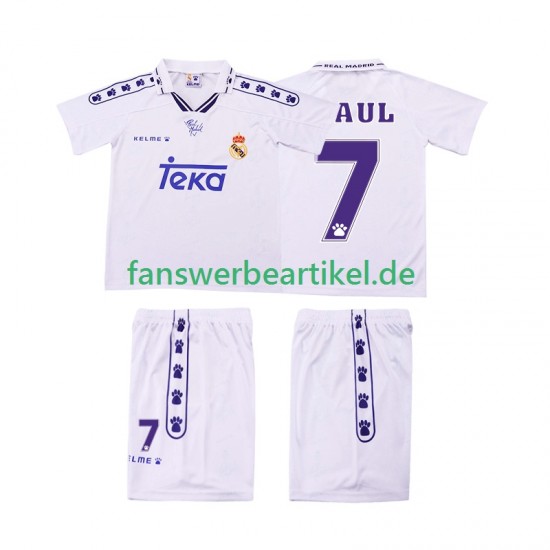 RAUL 7 Retro 1996 Trikot Real Madrid Kinder Heimausrüstung 1994 Kurzarm