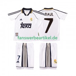 RAUL 7 Retro 1998 2000 Trikot Real Madrid Kinder Heimausrüstung Kurzarm