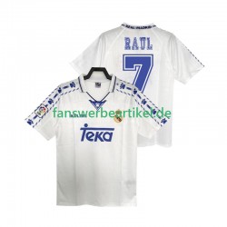 RAUL 7 Retro 1996 1997 Trikot Real Madrid Herren Heimausrüstung Kurzarm