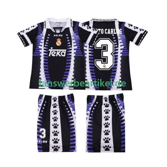 ROBERTO CARLOS 3 Retro 1997 1998 Trikot Real Madrid Kinder Ausweich ausrüstung Kurzarm