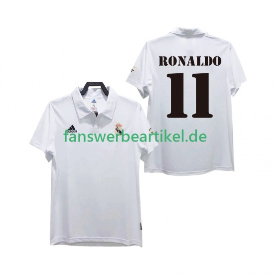 RONALDO 11 Retro 2002 2003 Trikot Real Madrid Herren Heimausrüstung Kurzarm