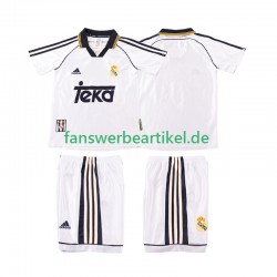 Retro 1998 2000 Trikot Real Madrid Kinder Heimausrüstung Kurzarm