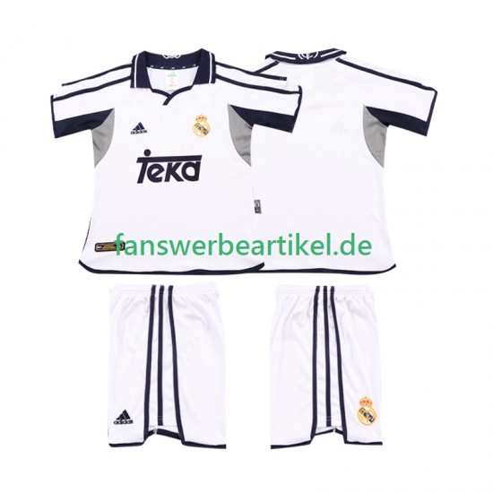 Retro 2001 2002 Trikot Real Madrid Kinder Heimausrüstung Kurzarm