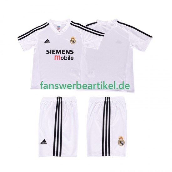 Retro 20025 Trikot Real Madrid Kinder Heimausrüstung 2004 Kurzarm