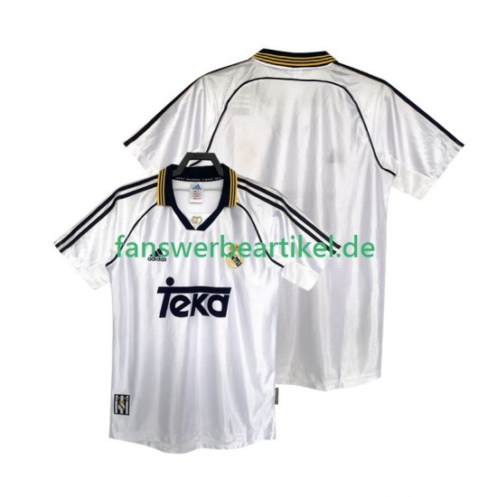 Retro 1998 2000 Trikot Real Madrid Herren Heimausrüstung Kurzarm