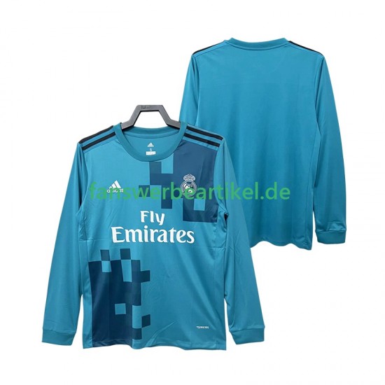 Retro 2017 2018 Trikot Real Madrid Herren Ausweich ausrüstung Langarm