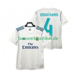 SERGIO RAMOS 4 Retro 2017 2018 Trikot Real Madrid Herren Heimausrüstung Kurzarm