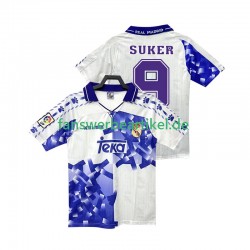 SUKER 9 Retro 1996 1997 Trikot Real Madrid Herren Ausweich ausrüstung Kurzarm