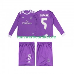 ZIDANE 5 Retro 2016 Trikot Real Madrid Kinder Auswärtsausrüstung Langarm
