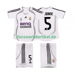 ZIDANE 5 Retro 2007 Trikot Real Madrid Kinder Heimausrüstung 2006 Kurzarm