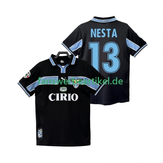 NESTA 13 Retro 1998 Trikot Lazio Rom Herren Auswärtsausrüstung 1999 Kurzarm