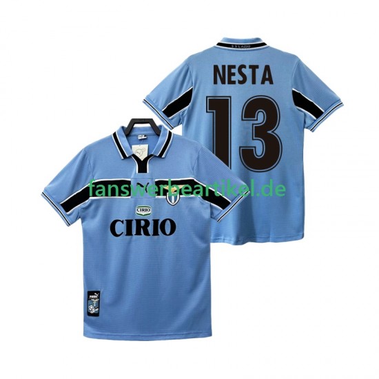 NESTA 13 Retro 1998 Trikot Lazio Rom Herren Heimausrüstung 1999 Kurzarm