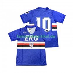 10 Retro 1991 Trikot Sampdoria Genua Herren Heimausrüstung 1990 Kurzarm