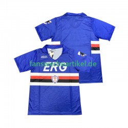Retro 1991 Trikot Sampdoria Genua Herren Heimausrüstung 1990 Kurzarm