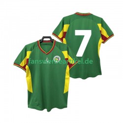 7 Retro 2002 Trikot Senegal Herren Auswärtsausrüstung Kurzarm