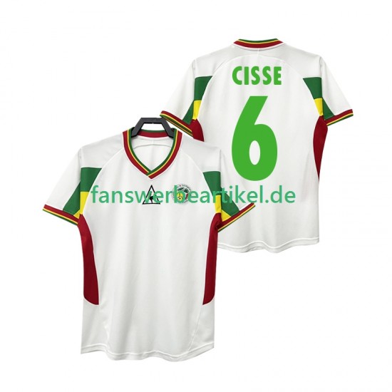 CISSE 6 Retro 2002 Trikot Senegal Herren Heimausrüstung Kurzarm