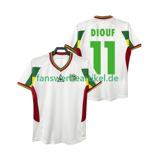 DIOUF 11 Retro 2002 Trikot Senegal Herren Heimausrüstung Kurzarm